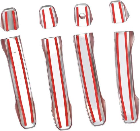 Chrome Triple Plated 4 Door Handle Cover متوافق مع 2020 2021 Sierra Silverado 1500 ، 2500 ، 3500 ، HD Truct in Saudi Arabia