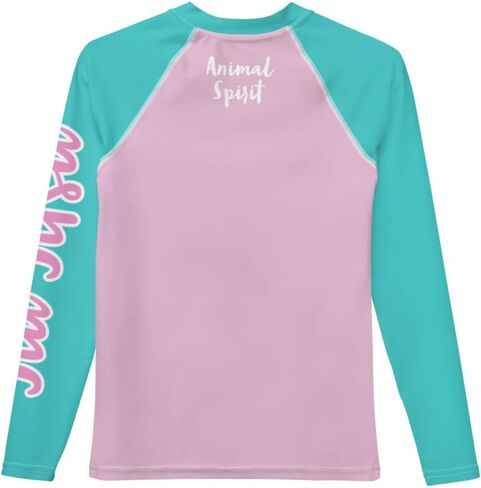 Youth Girls No Gi Jiu Jitsu Rash Guard - Panda Design, BJJ, MMA, Martial Arts in Saudi Arabia