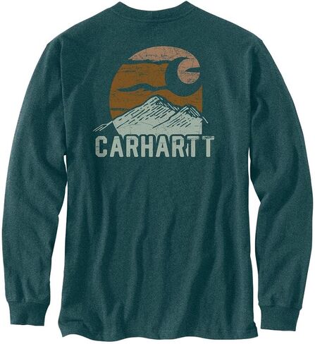 Carhartt Men's Relaxed Fit Heavyweight Long-Sleeve Mountain Graphic T-Shirt in Saudi Arabia