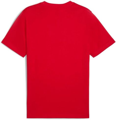PUMA Mens Essential Logo Crew Neck Short Sleeve Casual Tops Casual - Red in Saudi Arabia