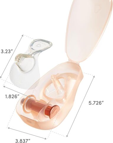 Munchkin® Flow Nipple Nipple Shield + مع قناة See -Thru لمشاهدة تدفق الحليب - ممرضة بثقة وتلبية أهداف الرضاعة الطبيعية - 20 ملم in Saudi Arabia