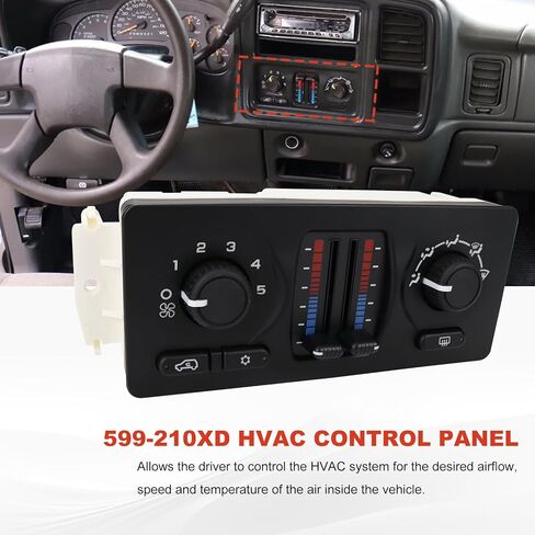 599-210XD Climate Control Module Heater Control Panel AC Control Fit for Chevrolet GMC Avalanche Silverado Suburban Tahoe Sierra Yukon Bravada Oldsmobile Rainier Escalade Buick Cadillac 10370033 in Kuwait