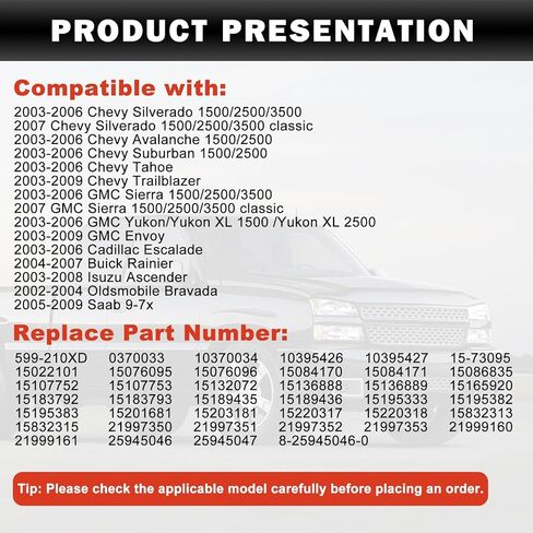 599-210XD Climate Control Module Heater Control Panel AC Control Fit for Chevrolet GMC Avalanche Silverado Suburban Tahoe Sierra Yukon Bravada Oldsmobile Rainier Escalade Buick Cadillac 10370033 in Kuwait