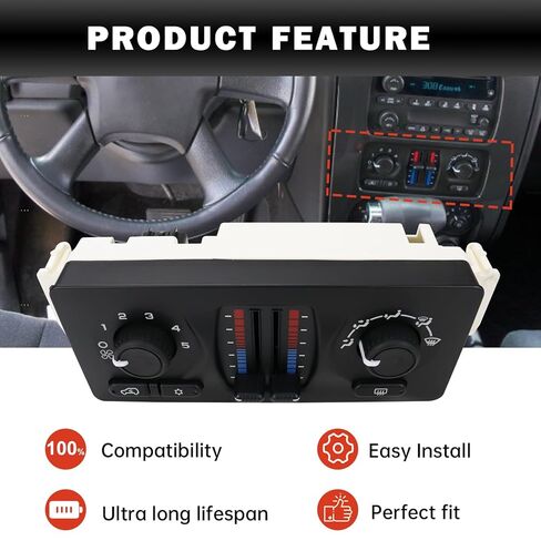 599-210XD Climate Control Module Heater Control Panel AC Control Fit for Chevrolet GMC Avalanche Silverado Suburban Tahoe Sierra Yukon Bravada Oldsmobile Rainier Escalade Buick Cadillac 10370033 in Kuwait