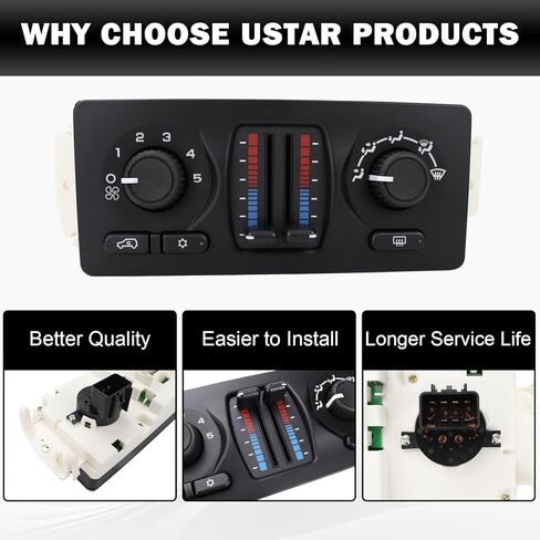 599-210XD Climate Control Module Heater Control Panel AC Control Fit for Chevrolet GMC Avalanche Silverado Suburban Tahoe Sierra Yukon Bravada Oldsmobile Rainier Escalade Buick Cadillac 10370033 in Kuwait