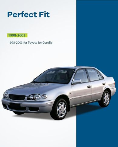 مقبض الباب الخارجي Lujuntec ، سائق مقبض الباب الخلفي الجانب الأيسر ، بديل لعام 1998-2002 لـ Toyota لـ Corolla ، مقبض أسود 1pcs استبدال 69240-02030،69240-02040 in Saudi Arabia