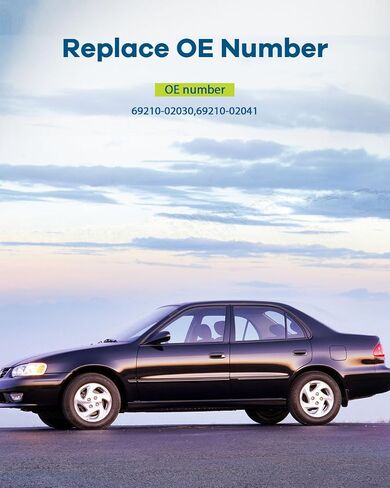 مقبض الباب الخارجي Lujuntec ، سائق مقبض الباب الخلفي الجانب الأيسر ، بديل لعام 1998-2002 لـ Toyota لـ Corolla ، مقبض أسود 1pcs استبدال 69240-02030،69240-02040 in Saudi Arabia