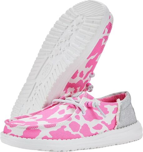 HEYDUDE Women's Wendy Funk Cowgirl Bling Pink Cow/Silver Size 9 | Women's Shoes | Women Slip-on Loafers | Comfortable & Light-Weight in Saudi Arabia