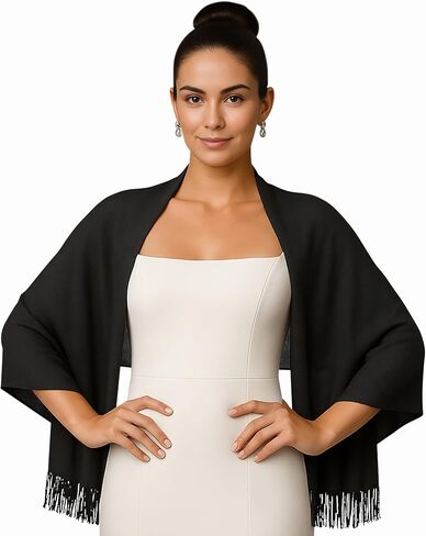 Pashmina Shawls And Wraps For Women - Pashmina Shawl For Brida Evening Dresses - Pashmina Fall Winter Scarf For Women in Saudi Arabia