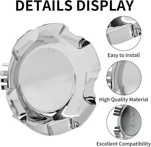 Wheel Center Cap Compatible with Chevy Silverado Avalanche Tahoe Suburban, 6 Lug Wheel Cap Cover for 20" 5-Spoke Rims 7-1/8'' Polished Hubcap Cover Replace 9595152 9596007 in Kuwait
