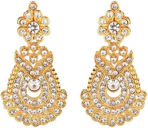 Efulgenz Crystal Indian Jewelry Set Rhinestone Crystal Choker Necklace Earrings Maang Tikka Set Wedding Bollywood Bridal Jewelry Set for Women in Saudi Arabia