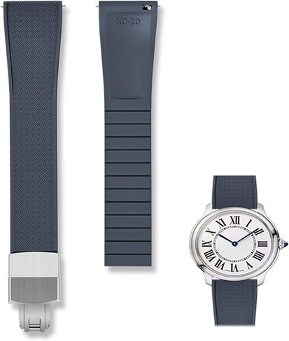 FKM Rubber Watch Band and Auto-Lock Folding Buckle,Compatible with OmegaXSwatch Moonswatch Speedmaster/Rolex/SEIKO Men Women 20 22mm Watch Strap Replacement in Kuwait