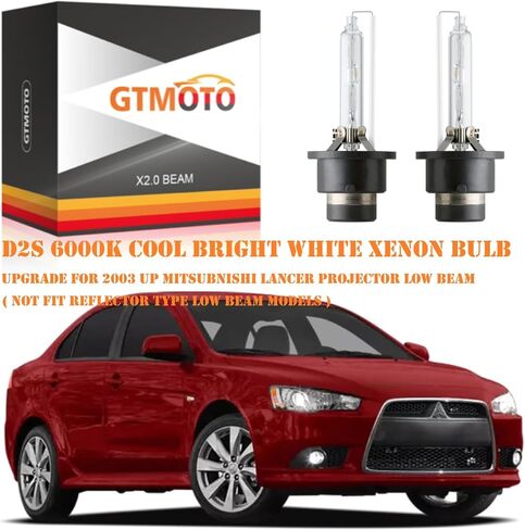for 2009 2010 2011 2012 2013 2014 2015 2016 2017 Mitsubishi Outlander Sport Lancer Headlights D2S HID Xenon Bulbs, OEM 35W Bi-xenon Low Beam Projector Light, 6000K Bright White, 2-Pack in Saudi Arabia