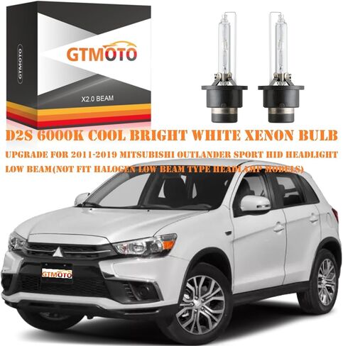 for 2009 2010 2011 2012 2013 2014 2015 2016 2017 Mitsubishi Outlander Sport Lancer Headlights D2S HID Xenon Bulbs, OEM 35W Bi-xenon Low Beam Projector Light, 6000K Bright White, 2-Pack in Saudi Arabia
