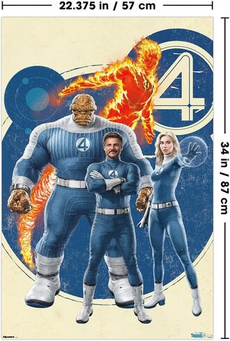 Trends International Marvel Fantastic Four: First Steps (2025) - Group Wall Poster, 34L x 22.4W, Unframed Version in Saudi Arabia