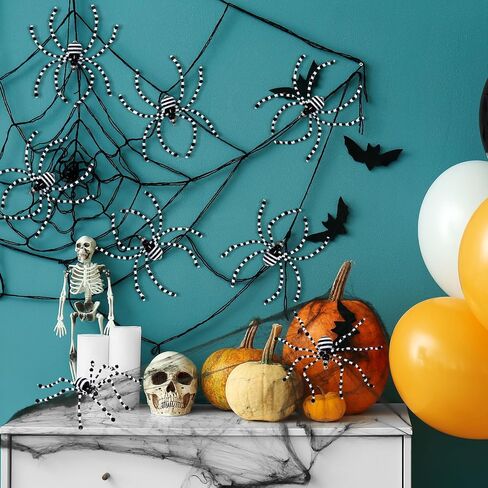 8 Pcs Crystal Christmas Spider Ornament Pearl Christmas Spider Hanging Ornaments Beaded Christmas Spider Decorations for Xmas Tree Gift(Crystal Spider) in Saudi Arabia