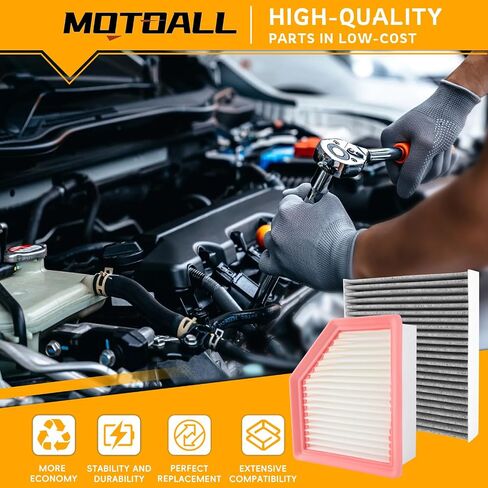 MOTOALL Engine Air Filter & Cabin Air Filter Combo Set Replaces# 16546-6RA0A Fit for Mitsubishi Outlander ES SEL SE GT LE Sport 2022-2024, Replacement in Saudi Arabia