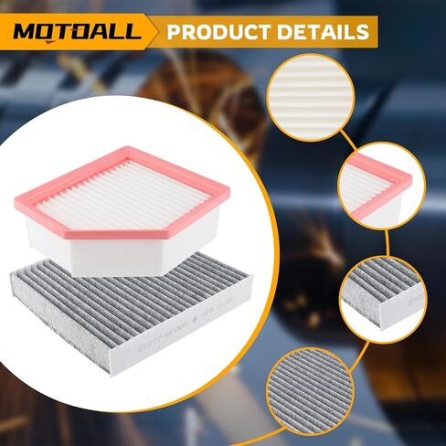 MOTOALL Engine Air Filter & Cabin Air Filter Combo Set Replaces# 16546-6RA0A Fit for Mitsubishi Outlander ES SEL SE GT LE Sport 2022-2024, Replacement in Saudi Arabia