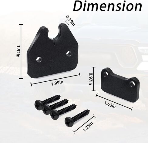 Aluminum Sun Visor Repair Kit ram Sun Visor Repair kit Heavy Duty Sun Visor Clips Compatible with DO-DGE RAM 1500 Trucks 2019-2023 (1Set Black)-Made of Aluminum (1) in Saudi Arabia