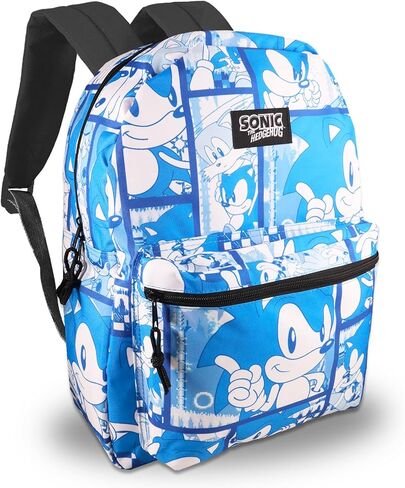 Sonic the Hedgehog Backpack for Kids Set - Bundle with 16" Backpack with Stickers, Water Bottle, More | Sonic Backpack for Boys in Saudi Arabia
