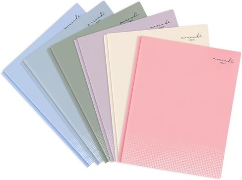 H4D Plastic 2 Pocket Folders with Prongs, Letter Size, Morandi Colors, 6 Pack in Kuwait