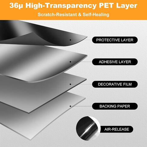 Gloss Piano Black Vinyl Car Wrap 50ft × 5ft (17m × 1.52 متر) - فيلم Wrap Finl Black Finy العالي الممتاز مع إطلاق الهواء ، حماية الأشعة فوق البنفسجية ، شاحنة ، حماية من طلاء سيارات الدفع الرباعي (للسيارة الكاملة) in Saudi Arabia
