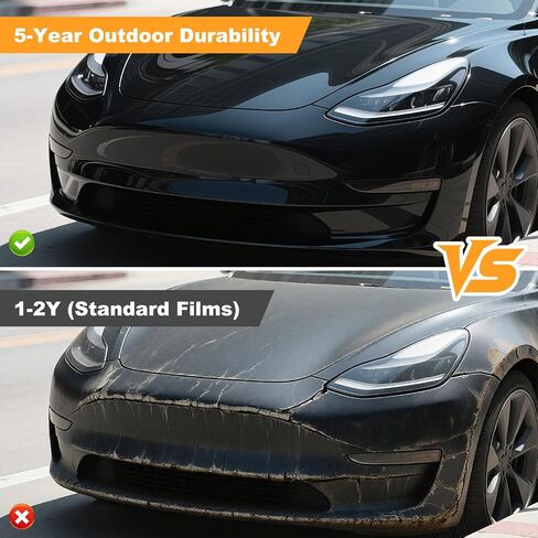 Gloss Piano Black Vinyl Car Wrap 50ft × 5ft (17m × 1.52 متر) - فيلم Wrap Finl Black Finy العالي الممتاز مع إطلاق الهواء ، حماية الأشعة فوق البنفسجية ، شاحنة ، حماية من طلاء سيارات الدفع الرباعي (للسيارة الكاملة) in Saudi Arabia