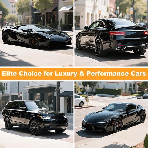 Gloss Piano Black Vinyl Car Wrap 50ft × 5ft (17m × 1.52 متر) - فيلم Wrap Finl Black Finy العالي الممتاز مع إطلاق الهواء ، حماية الأشعة فوق البنفسجية ، شاحنة ، حماية من طلاء سيارات الدفع الرباعي (للسيارة الكاملة) in Saudi Arabia