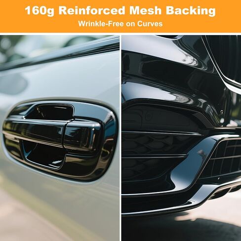 Gloss Piano Black Vinyl Car Wrap 50ft × 5ft (17m × 1.52 متر) - فيلم Wrap Finl Black Finy العالي الممتاز مع إطلاق الهواء ، حماية الأشعة فوق البنفسجية ، شاحنة ، حماية من طلاء سيارات الدفع الرباعي (للسيارة الكاملة) in Saudi Arabia