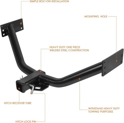 Class 3 Tow Trailer Hitch 2 "استقبال متوافق مع 07-13 Acura MDX ، Black in Saudi Arabia