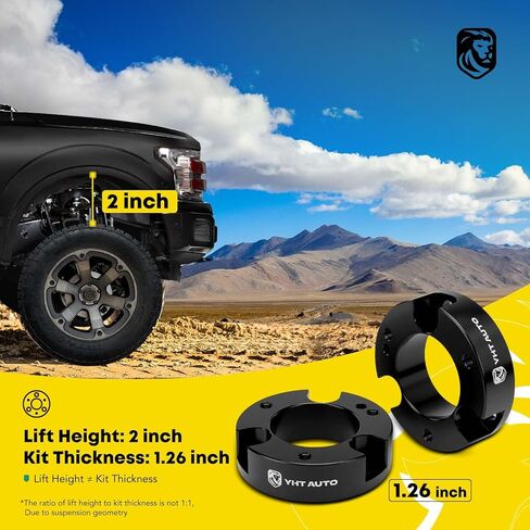 yhtauto 2 بوصة مجموعة الرفع الواجهة الأمامية المتوافقة مع 2019-2023 فورد رينجر ، RWD/4WD ، مجموعة التعليقات الفواصل من الألومنيوم مع مجموعة أدوات أجهزة 2 من 2 in Saudi Arabia