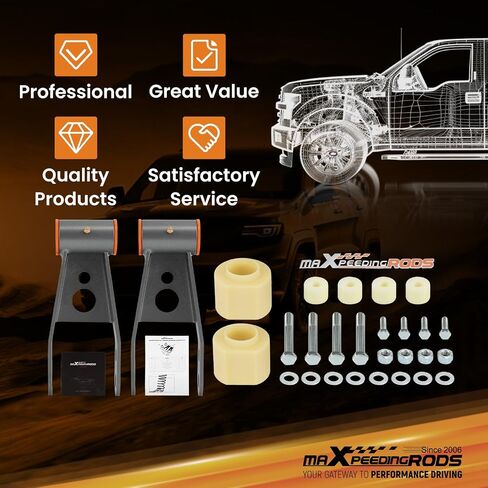 maXpeedingrods Leveling Lift Kit For Jeep Cherokee XJ 2WD 4WD 1984-2001, 3" Front & 2" Rear Suspension Lift with Transfer Case Drop, Grease Zerk Fittings, Gray in Saudi Arabia
