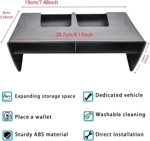 EDBETOS CRV Opening Organizer Compatible with 2023-2024 2025 Honda CR-V Lower Center Console Accessories Hybrid/EX/EX-L/LX/SE/Sport/Touring, ABS Storage Insert Divider Slot Tray for Phone with Case in Saudi Arabia