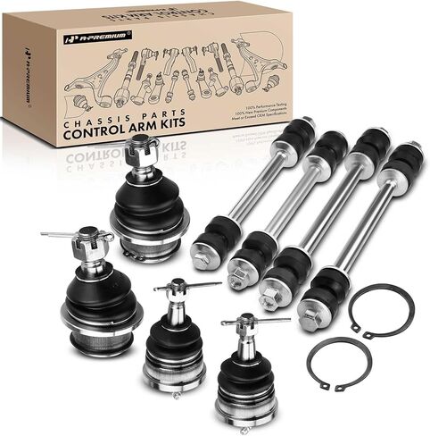 مجموعة A-Premium المكونة من 8 ، رابط شريط التأثير الأمامي والخلفي ، مفصل الكرة العلوي والسفلي ، متوافق مع فورد إكسبلورر 2006-2010 ، Explorer Sport Trac 2007-2010 ، Mercury Mountainder 2006-2010 in Kuwait