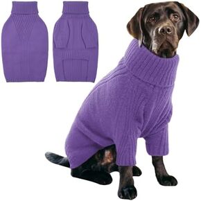 IECOii XXL Dog Sweater,Knit Big Dog Sweater Christmas,Pet Turtleneck Doggy Sweatshirt for Extra Large Dogs boy Girl,Large Size Dog Cold Weather Outfit English Bulldog Clothes for Winter,(Green XXL)