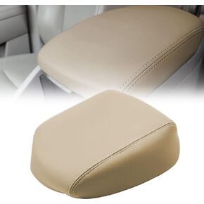 GXARTS Armrest Cover Skin Leather Center Console Lid Armrest Cover Skin Beige Fit for Honda Pilot 2009 2010 2011 2012 2013 2014 2015 （Leather Part Only）