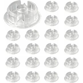 20Pcs Bottom Rail Button, Clear Color Blinds Bottom Rail Plugs, Blind Bottom Rail Lock Button for Wood & Faux Wood & Horizontal Blinds, Fit 3/4" Hole Inside a Bottom Rail