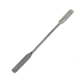 Stainless Steel Double Ended Micro Lab Scoop Spoon Half Rounded & Flat End Spatula Sampler (7 INCH)