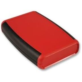Hammond 1553BRDBK Red ABS Plastic Soft Sided Hand Held Case - Inches (4.62" x 3.11" x 0.95") mm (117mm x 79mm x 24mm)