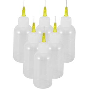 COHEALI Precision Tip Applicator 6pcs Blunt Needle Tip Glue Bottles Squeeze Plastic Liquid Droppers Dispensing Needle Dispensers