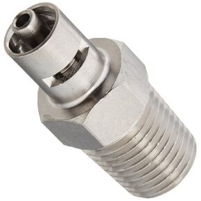 Techon Systems 918-006-000 ملحق خرطوشة، محول إبرة، 1/4 بوصة NPT إلى قفل Luer ذكر، نحاس