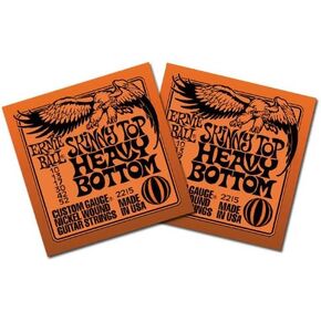 Ernie Ball Electric Guitar Strings SKINNY TOP HVY BTM Nickel Wound 10-52 2 Pack
