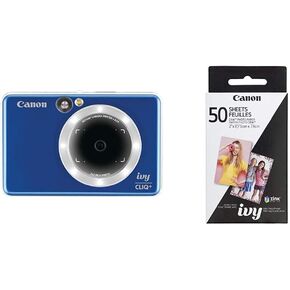 Canon Ivy CLIQ+ Instant Camera Printer, Smartphone Photo Printer Via Bluetooth(R), Ruby Red