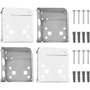 Amazing Drapery Hardware 2" x 2 1/4" High Profile Box Mounting Brackets for Horizontal Blinds - White, 1-Pair (2 Pieces) with Screws in Kuwait
