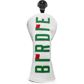 Golf Club Headcover 3 Wood Headcover Birdie Design Magnetic Closure Elegant Embroidery Premium Leather Driver Fairway Wood Hybrid Blade Putter Cover Wood Head Cover