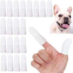 20 PCS Dog Toothbrush Pet Toothbrush Finger Toothbrush cat Toothbrush Washable & Comfortable & Durable 1 Set for 2 Fingers(20)