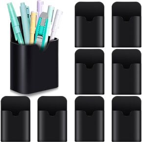Jetec 8 Pcs Magnetic Pen Marker Holders Dry Erase Magnetic Pen Pencil Holder Organizer Home Office Supplies for Refrigerator Whiteboard Locker