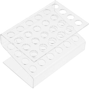 EXCEART Acrylic Pen Holder Stand Pen Holder Display Stand 24- Slots Pen Display Stand Eyebrow Pen Stand Makeup Brush Rack Organizer for Home Office Store Use
