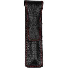 Full Grain Genuine Leather Single Pen Case Holder Sleeve Pouch in Black in Kuwait