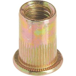 M10 الزنك مطلي الكربون الصلب برشام الجوز رأس مسطح، متري الخيوط إدراج الجوز، 50 قطعة in Kuwait